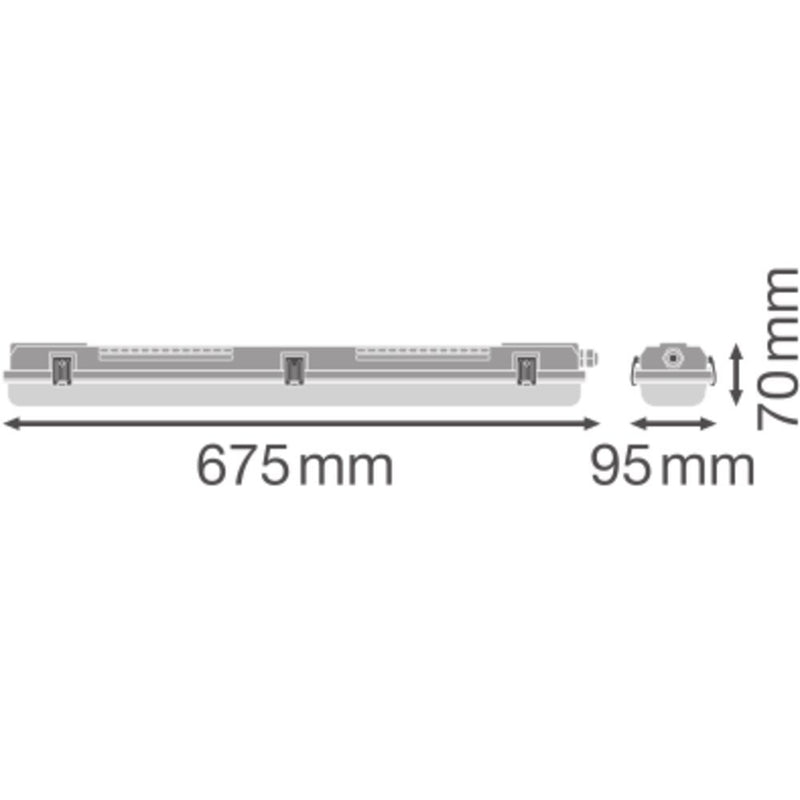 Ledvance - Decken-/Wandleuchte Feuchtraumleuchte Housing DPHOUS.600P2LAMPIP65 f. T8-Tubes