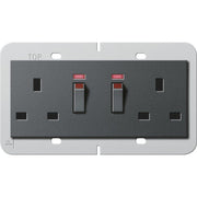 Gira - Steckdose Doppelsteckdose 13A 278428 abschaltbar anth