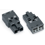 WAGO - Steckverbinder für steckbare Gebäudeinstallation Stecker 2-polig 770-1172 Kod. L,dunkelgrau − 100 Stück
