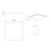 BEG Brück Electronic - Mechanisches Zubehör/Ersatzteile für Leuchten Deckenaufbaurahmen M625 93181
