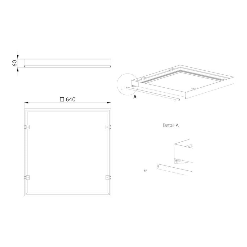 BEG Brück Electronic - Mechanisches Zubehör/Ersatzteile für Leuchten Deckenaufbaurahmen M625 93181