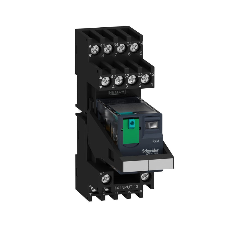 Schneider Electric - Schaltrelais Miniaturrelais RXM4AB1BDPVM 4W 6A 24VDC − 30 Stück