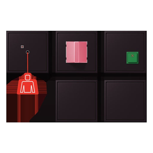 Jung - Behindertenelement für Installationsschalterprogramme Notrufset mit USV NRS LC 0834-2 248