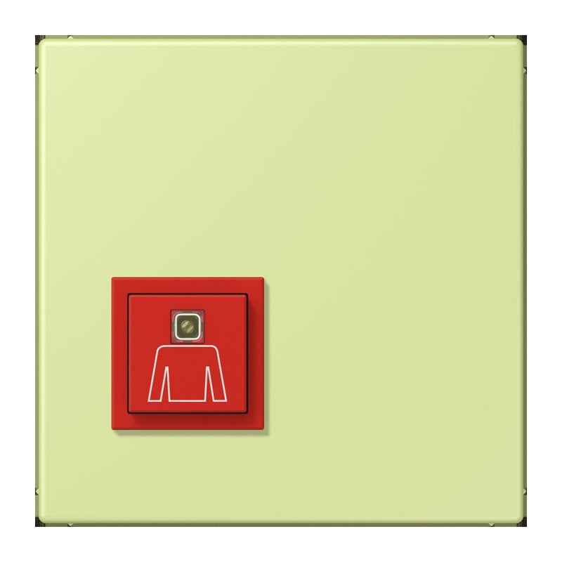 Jung - Behindertenelement für Installationsschalterprogramme Notrufsystem Ruftaster NRS LC 0834 RT 222 vert jaune clair