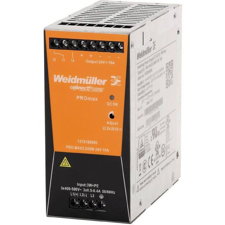Lenze - Feldbus, Dez. Peripherie - Stromversorgungsmodul Netzteil 3x400VAC - 24VDC EZVA024010FB000000 10A, 240W
