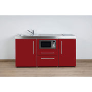Stengel - Mini-Küche Miniküche Premiumline MPMBR170KSMWIKFreBlS Bordeauxrot