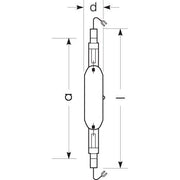 Radium Lampenwerk - Halogen-Metalldampflampe ohne Reflektor Halogenmetalldampflampe HRITS2000WNXL400K12S