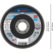Bosch - Trenn-/Schleifscheibe PRO X571 2608605450 Fächerschleifscheibe