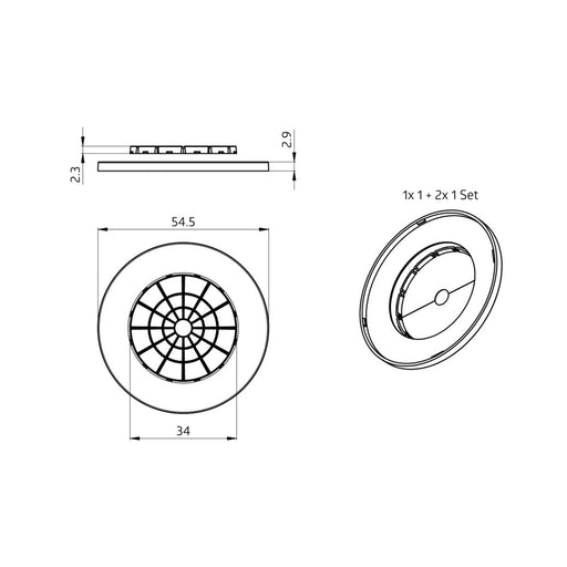 BEG Brück Electronic - Zubehör/Ersatzteile für Bewegungsmelder Abdeckring 38522