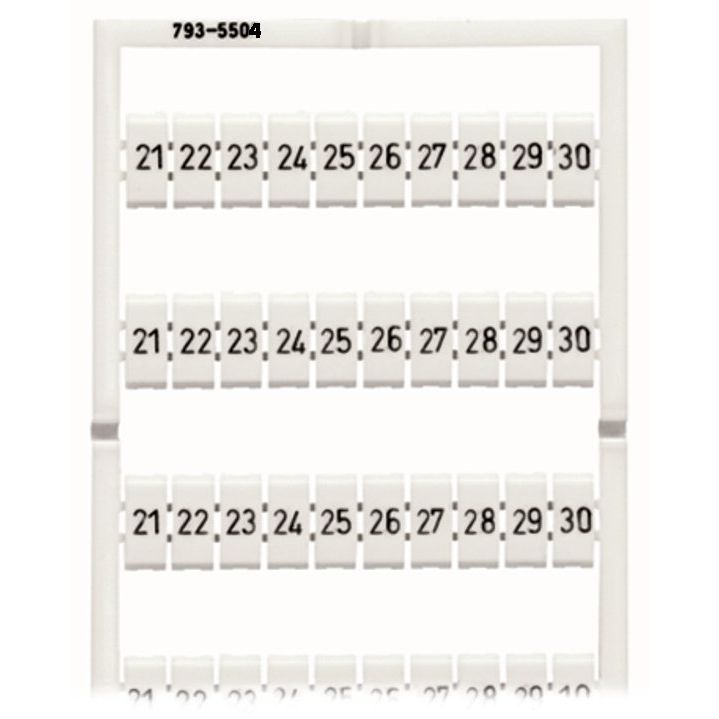WAGO - Klemmenmarkierung WMB-Bezeichnungssystem 793-5504 W:21-30 je(10x)