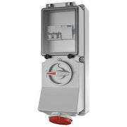 Mennekes - CEE-Steckdose abschaltbar, abgesichert (IEC 60309) Wanddose DUO 7233 32A,5p,6h,400V,IP44