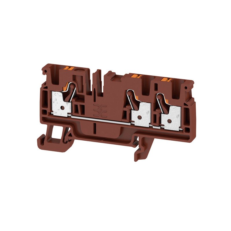Weidmüller - Durchgangs-Reihenklemme Klemme A3C 4 BR PUSH IN, 4 mm² − 50 Stück