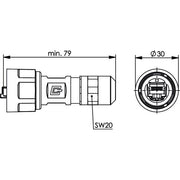 Telegärtner - Modularer Steckverbinder STX V1 RJ45-Steckerset 100007457 AWG22-26 Cat.6 M