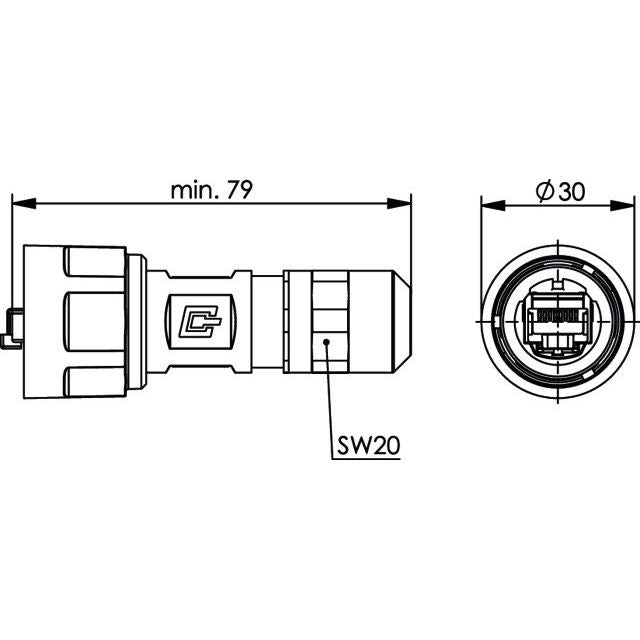 Telegärtner - Modularer Steckverbinder STX V1 RJ45-Steckerset 100007457 AWG22-26 Cat.6 M