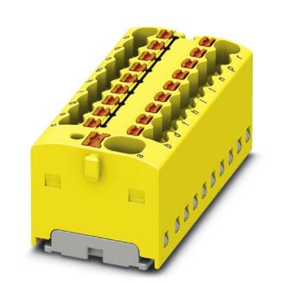 Phoenix Contact - Durchgangs-Reihenklemme Verteilerblock PTFIX 4/18X1,5 YE − 20 Stück