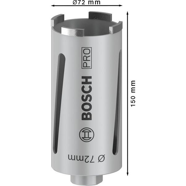 Bosch - Bohrkrone PRO Trockenbohrkrone, 72 x 2608587323 150 mm, G 1/2 Zoll