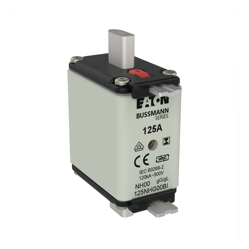 Eaton - Messersicherung Sicherungseinsatz Nieders. 125NHG00BI 125A AC 500V 120kA − 3 Stück