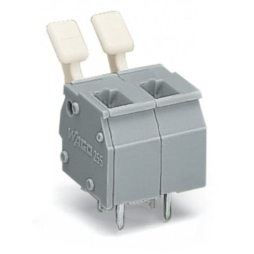 WAGO - Leiterplattenklemme 255-509/333-000 Drücker,2,5 mm²,grau − 15 Stück