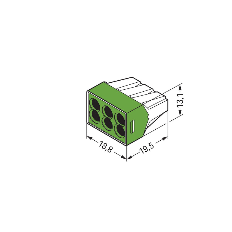 WAGO - Steckklemme Verbindungsdosenklemme 773-116 2,5mm² − 50 Stück