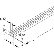 Niedax - Stiel/Profilschiene Zählerschienen 2930/2 VO − 2 Meter
