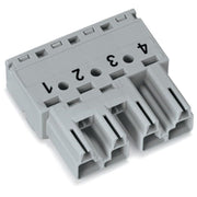 WAGO - Steckverbinder für steckbare Gebäudeinstallation Stecker 4-polig 770-254 Kod. B,grau − 50 Stück