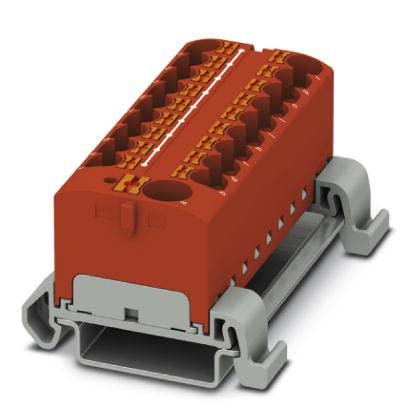 Phoenix Contact - Durchgangs-Reihenklemme Verteilerblock PTFIX10/18X4-NS35ARD − 8 Stück