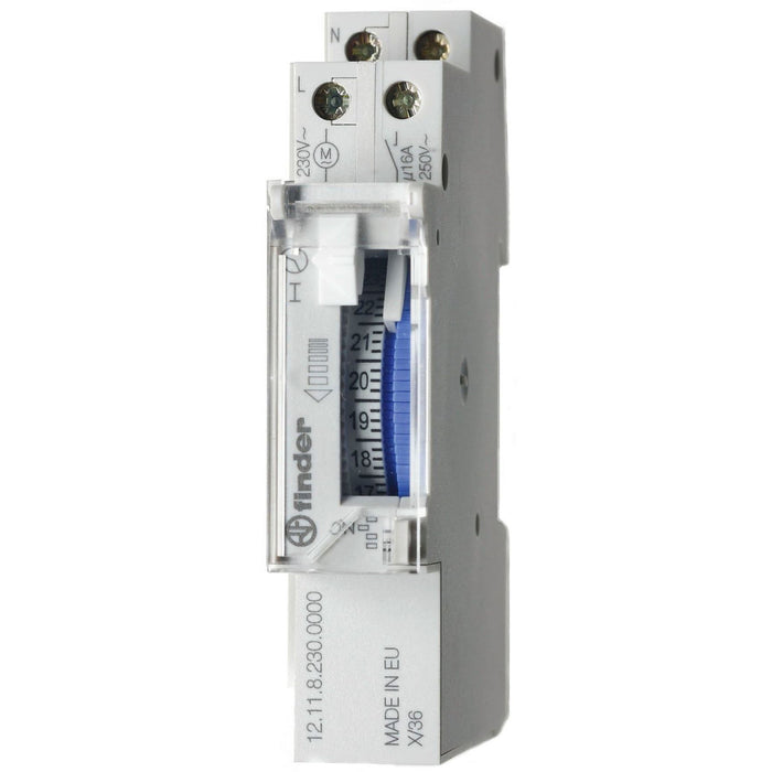 Finder - Verteilerschaltuhr analog Schaltuhr 12.11.8.230.1000 1S, 16A  − 1 Stück
