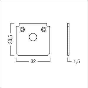 Zumtobel Group - Mechanisches Zubehör/Ersatzteile für Leuchten Abschlussplatte SUP2 TRACK #60210848