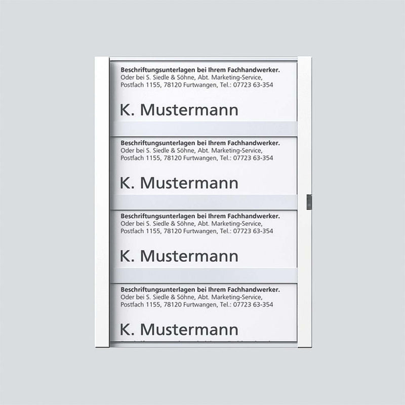 Siedle&Söhne - Zubehör/Ersatzteile für Türkommunikation Namensschild ws kpl. 200029050-00 f.TM 611-4 W
