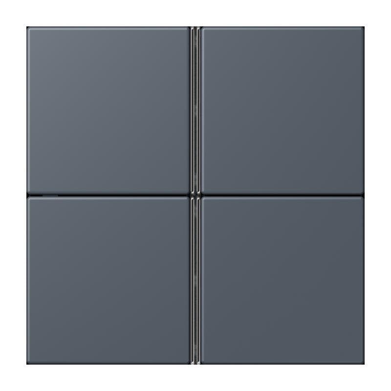 Jung - Abdeckung/Bedienelement für Installationsschalterprogramme Tastensatz 4fach LC 404 TSA 262 gris fonce 59