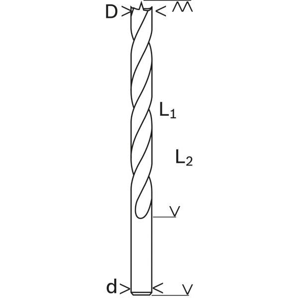 Bosch - Bohrer Holzspiralbohrer Standard, 2608596307 10 x 80 x 120 mm d