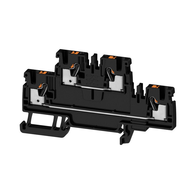 Weidmüller - Durchgangs-Reihenklemme Klemme A2T 2.5 BK PUSH IN, 2.5 mm² − 50 Stück
