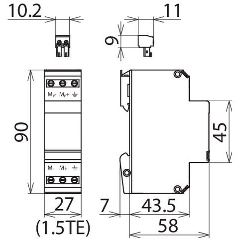 DEHN - Kombi-Ableiter für Informations-/MSR-Technik Kombi-Ableiter BVT KKS APD 36 Blitzductor VT