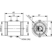 Telegärtner - Modulare Kupplung TOC Kupplung IP68 Cat.6A 100007390 AMJ-Kupplung