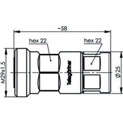 Telegärtner - Koax-Steckverbinder Kabelbuchse 100024503 G21 (1/2Z) IP68