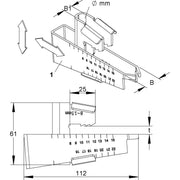 Niedax - Befestigungsklammer Trägerklammer TKM 2 Klemmb.8-20mm, M10 − 25 Stück