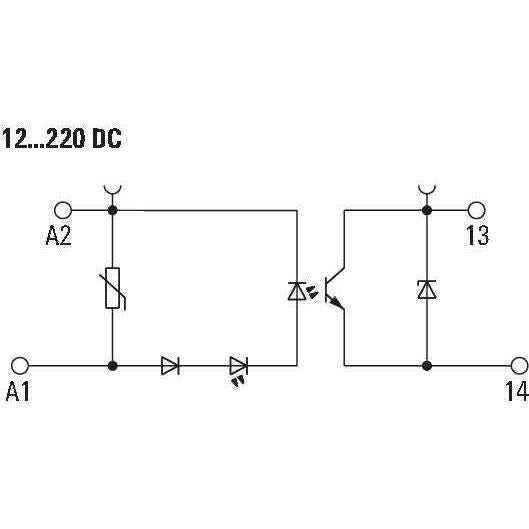 Weidmüller - Optokoppler Solid-State-Relais TOS 12VDC/48VDC 0,1A 5-48VDC 100mA − 10 Stück