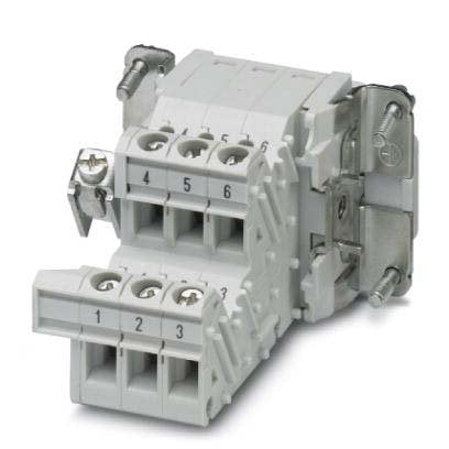 Phoenix Contact - Kontakteinsatz für Rechtecksteckverbinder Klemmenadapter HC-B 6-A-UT-PER-F Serie B6, 6-polig − 5 Stück