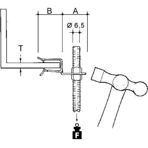 Niedax - Befestigungsklammer EKLIPS-Stangenbf. AHB-38 − 100 Stück