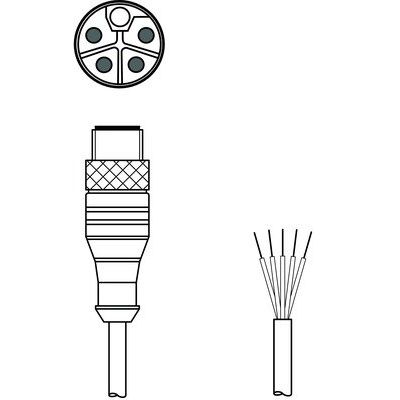 Leuze - Konfektioniertes Sensor-Aktor-Kabel Anschlussleitung KD PL-M12-5A-P0-050