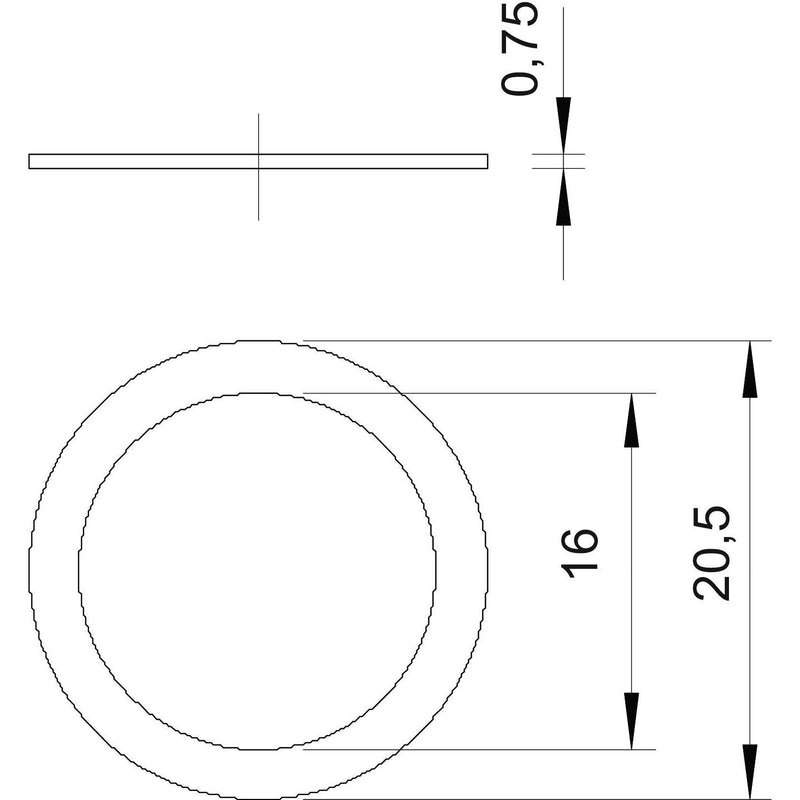 OBO Bettermann - Dichtring, flach Druckring 107 D PG16 GTP Stahl,gal.vz − 100 Stück