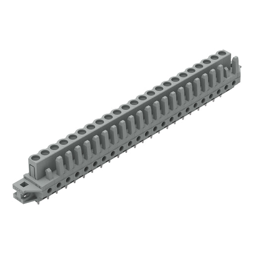 WAGO - Leiterplattensteckverbinder THT-Federleiste gerade 232-153/031-000 Rastermaß 5mm,grau − 10 Stück