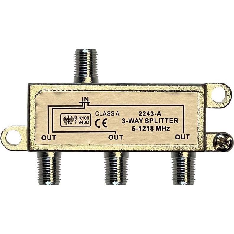 Kreiling Tech. - Abzweiger und Verteiler F-Verteiler 3fach VT 2243 5-1218MHz Class A  − 1 Stück