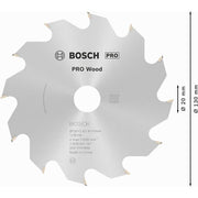 Bosch - Kreissägeblatt PRO Wood Kreissägeblatt, 2608641167 130 x 2,4 x 20 mm