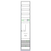 ABN - Verteilerfeld für Installationsverteiler Zählerplatz ZV19210 3Pkt 1Z/4VTR