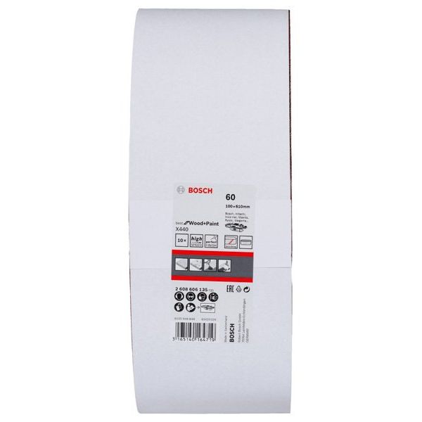 Bosch - Schleifpapier/Schleifvlies PRO X440 Schleifband, 100 2608606135 x 610 mm 60 10-tlg