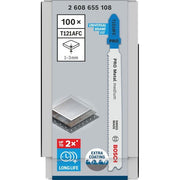 Bosch - Stichsägeblatt PRO Metal medium T121AFC 2608655108 Stichsägeblatt 92 mm − 100 Stück