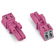 WAGO - Steckverbinder für steckbare Gebäudeinstallation Buchse 2-polig 890-282 Kod. B,pink − 50 Stück