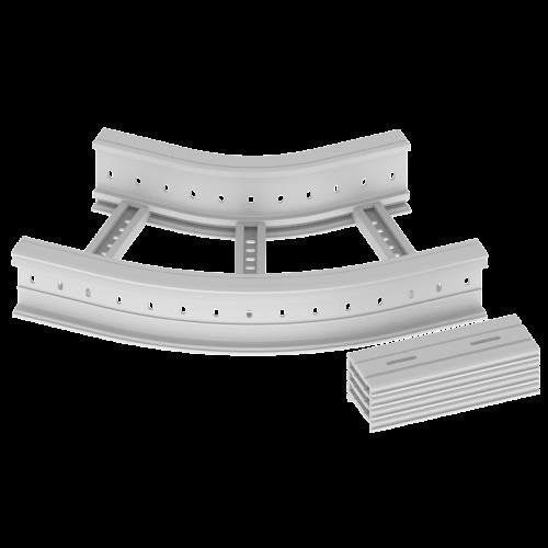 Unex - Bogen für Kabelleiter Flachbogen 45 Grad 67436-04 135x400 R300 U23X − 1 Stück by Unex
