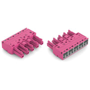 WAGO - Steckverbinder für steckbare Gebäudeinstallation Buchse 5-polig 770-285/082-000 Kod. B,pink − 50 Stück